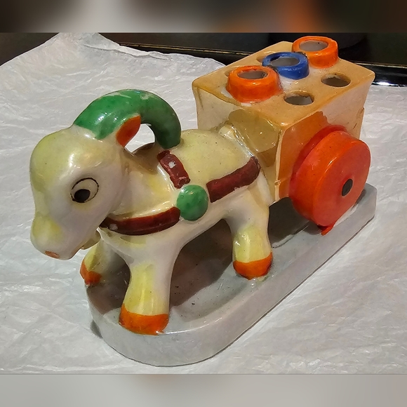 Ceramic Goat and Cart - Picture 2 of 6